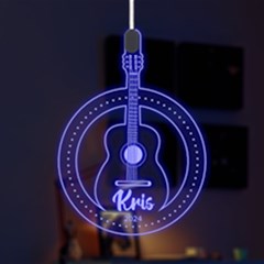 Personalized Name Musical Guitar - LED Acrylic Ornament