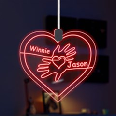 Personalized Heart - LED Acrylic Ornament