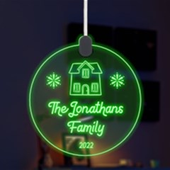 Personalized Family Name - LED Acrylic Ornament