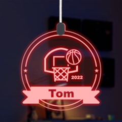 Personalized Sport Theme Basketball - LED Acrylic Ornament