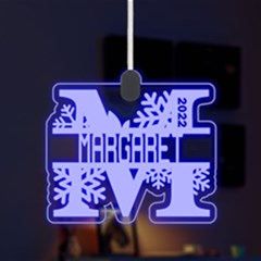 Personalized Alphabet M Name - LED Acrylic Ornament