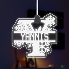 Personalized Alphabet Y Name - LED Acrylic Ornament