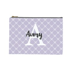 Personalized Name Monogram Heart Love Cross (7 styles) - Cosmetic Bag (Large)