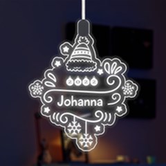 Personalized Xmas Sign2 - LED Acrylic Ornament