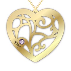 Personalized Heart - 925 Sterling Silver Name Pendant Necklace
