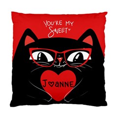 Personalized Valentine Cat Can Cushion - Standard Cushion Case (One Side)