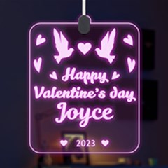 Personalized Lover Couple Valentine Day Name - LED Acrylic Ornament