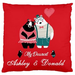 Personalized Couple Lover Name - Large Cushion Case (One Side)