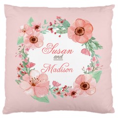 Personalized Floral 1 - Large Cushion Case (One Side)