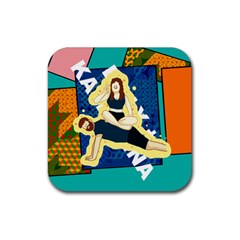 Colorful Couple - Rubber Coaster (Square)
