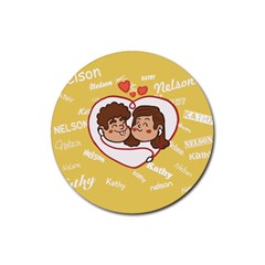 Music Couple - Rubber Coaster (Round)