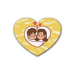 Music Couple - Rubber Coaster (Heart)