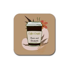 Coffee Couple - Rubber Coaster (Square)