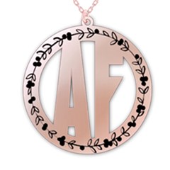Personalized Double Initial - 925 Sterling Silver Pendant Necklace