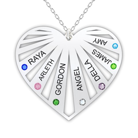 Personalized Name 7 Members Family Tree Heart Love By Wanni Front