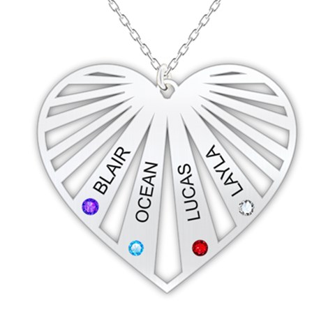 Personalized Name 4 Members Family Tree Heart Love By Wanni Front