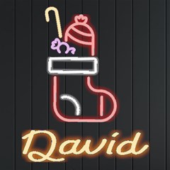 Personalized Xmas Sock Name - Neon Signs and Lights