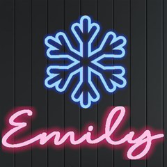 Personalized Xmas Snowflake Name - Neon Signs and Lights