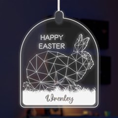 Personalized Name Easter Bunny Rabbit - LED Acrylic Ornament
