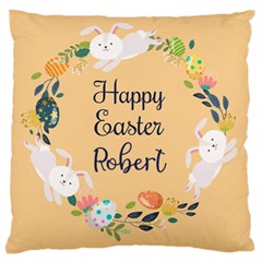 Personalized Easter Rabbit Name - Large Cushion Case (One Side)