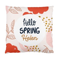 Personalized Spring Floral Pattern Name - Standard Cushion Case (One Side)