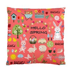 Personalized Spring Easter Rabbit Name - Standard Cushion Case (One Side)