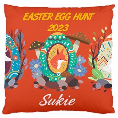 Personalized Easter Hunt Egg Name - Large Cushion Case (One Side)
