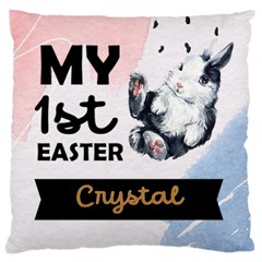 Personalized My 1st Easter Name - Large Cushion Case (One Side)