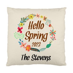 Personalized Hello Spring Family Name - Standard Cushion Case (One Side)