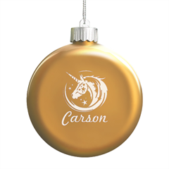 Unicorn - LED Glass Round Ornament