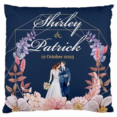 Personalized Wedding Illustration Name - Large Cushion Case (One Side)