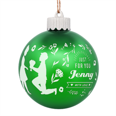 Personalized Valentines Day Name - LED Glass Sphere Ornament