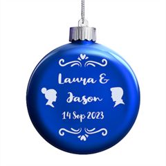 Personalized Save the Date Wedding Name - LED Glass Round Ornament
