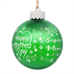 Personalized Mothers Day Name - LED Glass Sphere Ornament