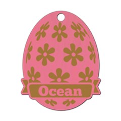 Personalized Name Easter Egg Pattern 7 - Wood Ornament