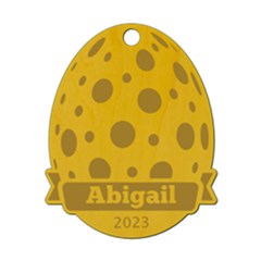 Personalized Name Easter Egg Pattern 8 - Wood Ornament