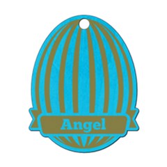 Personalized Name Easter Egg Pattern 9 - Wood Ornament