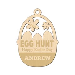 Personalized Name Easter Egg Backet - Wood Ornament