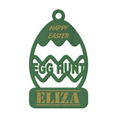 Personalized Name Easter Egg Basket Shape - Wood Ornament