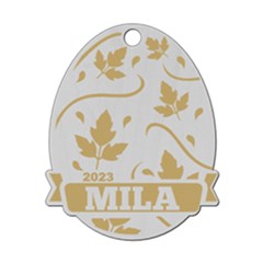 Personalized Name Easter Egg Pattern 15 - Wood Ornament