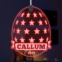 Personalized Name Easter Pattern 6 - LED Acrylic Ornament