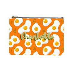 Personalized Name Fried Egg Breakfast - Cosmetic Bag (Large)