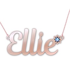 Personalized Name Flower - 925 Sterling Silver Name Pendant Necklace