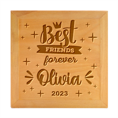 Personalized Best Friends Forever Name - Wood Photo Frame Cube