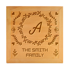 Personalized Family Name - Wood Photo Frame Cube
