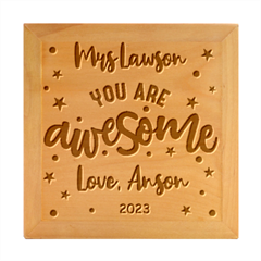 Personalized You are Awesome Couple Friend Name - Wood Photo Frame Cube