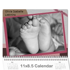 1 year calendar - Wall Calendar 11  x 8.5  (18 Months)