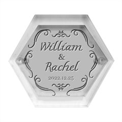 Personalized Grand Wedding - Hexagon Wood Jewelry Box