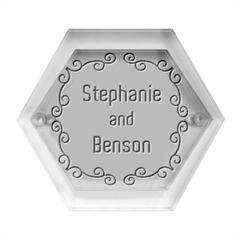 Personalized Wedding - Hexagon Wood Jewelry Box