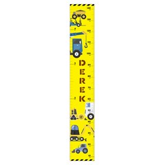 Personalized Engineering Vehicle Name - Growth Chart Height Ruler For Wall